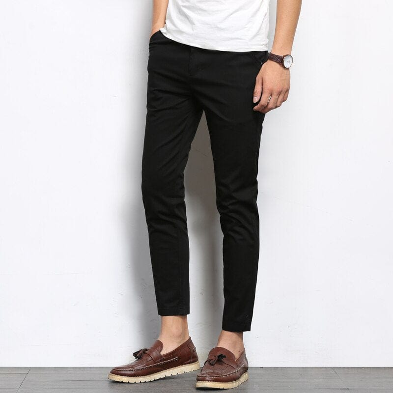 Primadon Chinos Schwarz / S Alessio | Elegante Chinohose Herren Slim Fit Stretch