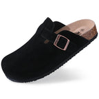 Primadon Clogs Clogs - Schwarz / 38 Helena | bequeme Wildleder-Clogs für Damen Sommer