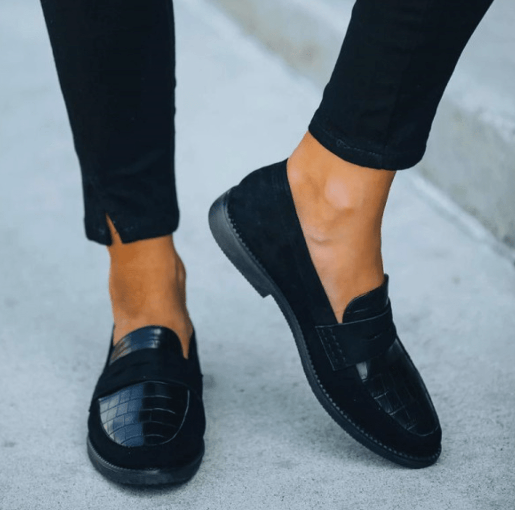 Primadon Damen Abend Schuhe Sola | elegante Loafers für Damen abends