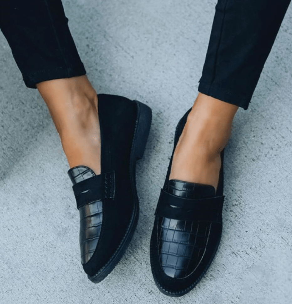 Primadon Damen Abend Schuhe Sola | elegante Loafers für Damen abends