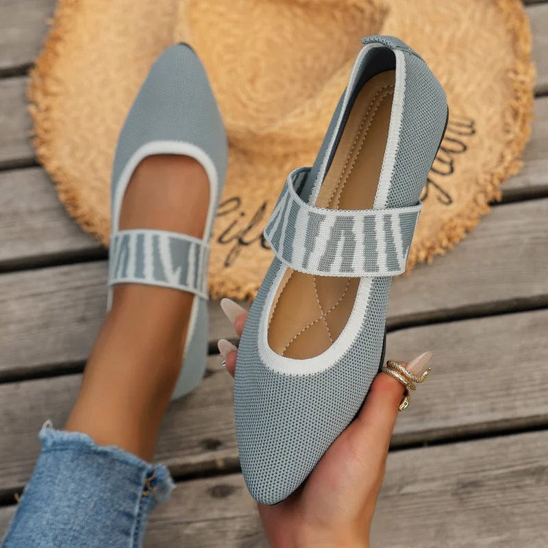Primadon Damen Ballerinas Grau / 36 Sola | elegante Spitzenschuhe für Damen flach