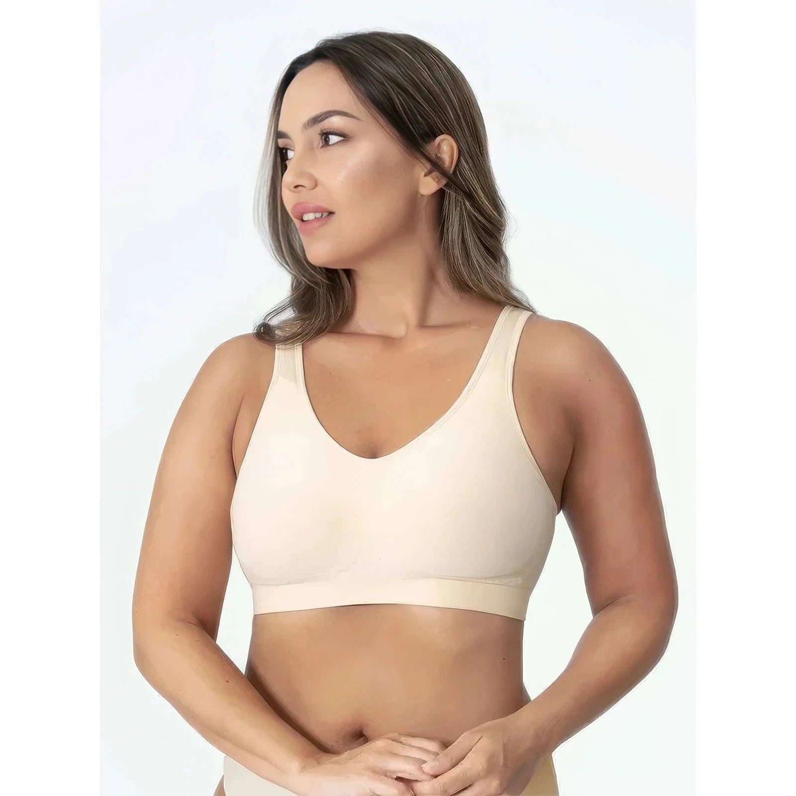 Primadon Damen-BHs Beige / S Jasmin atmungsaktiver BH für Damen ohne Bügel