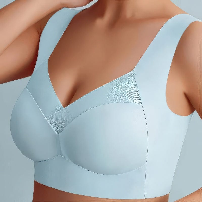 Primadon Damen-BHs Blau / L Sila | nahtloser Push-Up BH für Damen bequem