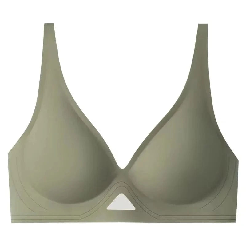 Primadon Damen-BHs Grün / 70A-C Sophia | nahtloser Push-Up BH für Damen bequem