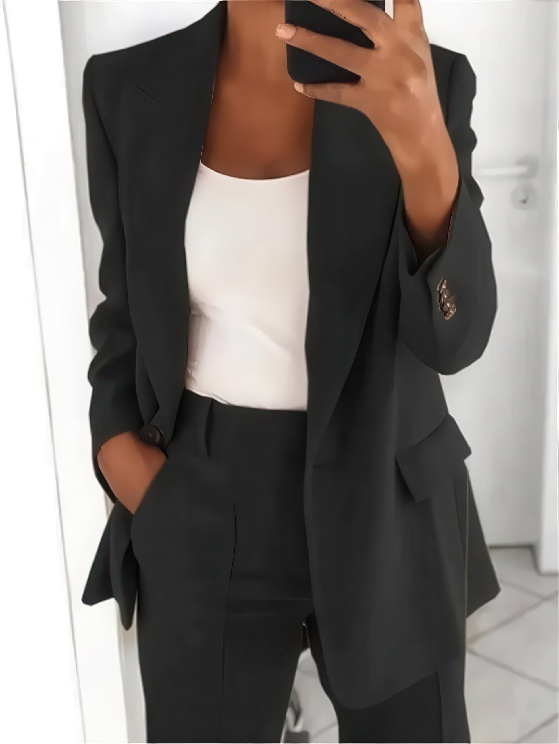 Primadon Damen Businesskleidung Schwarz / S Inès | figurbetonter Anzug für Damen Büro