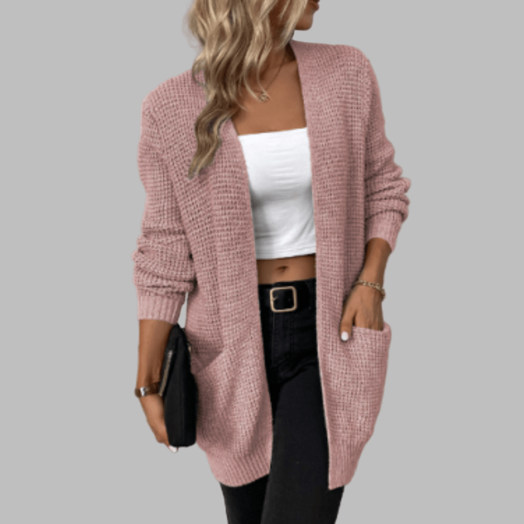 Primadon Damen Cardigans Beige / S Eleganter Cardigan für Damen langarm warm vielseitig klassisch
