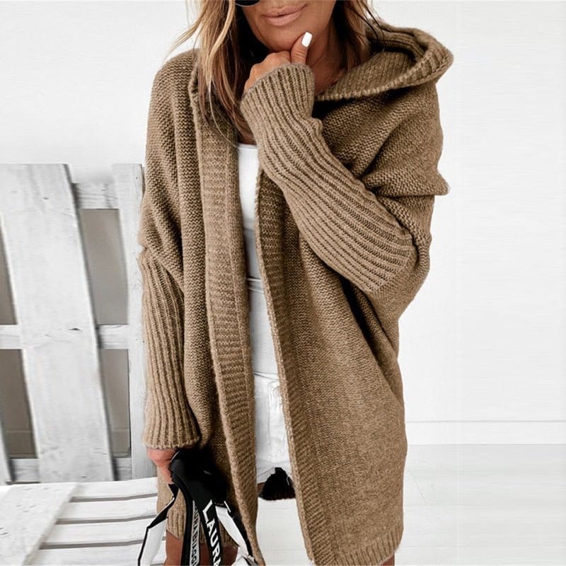 Primadon Damen Cardigans Khaki / S Luna Damen Strickjacke | Weicher Stoff, Übergröße, Trendiges Design