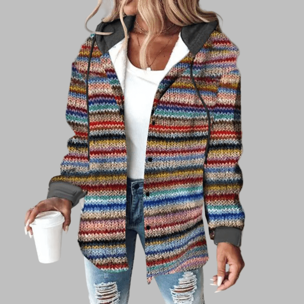Primadon Damen Cardigans S Lebendiger Cardigan für Damen entspannt mit Knopfleiste Strickstoff Frühling Sommer