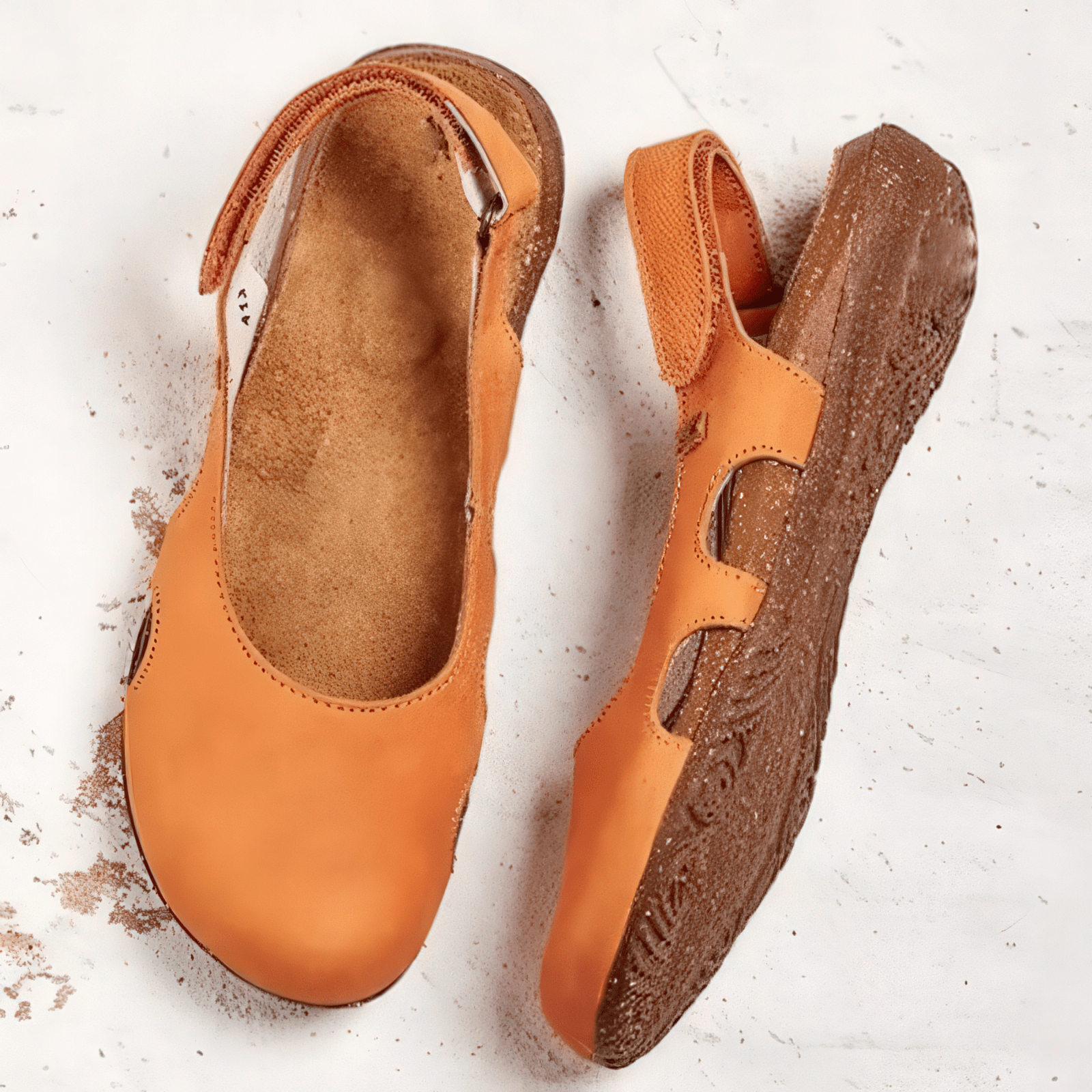 Primadon Damen Orthopädische Sandalen Orange / 35 Leni | bequeme Sandalen für Damen geschlossen