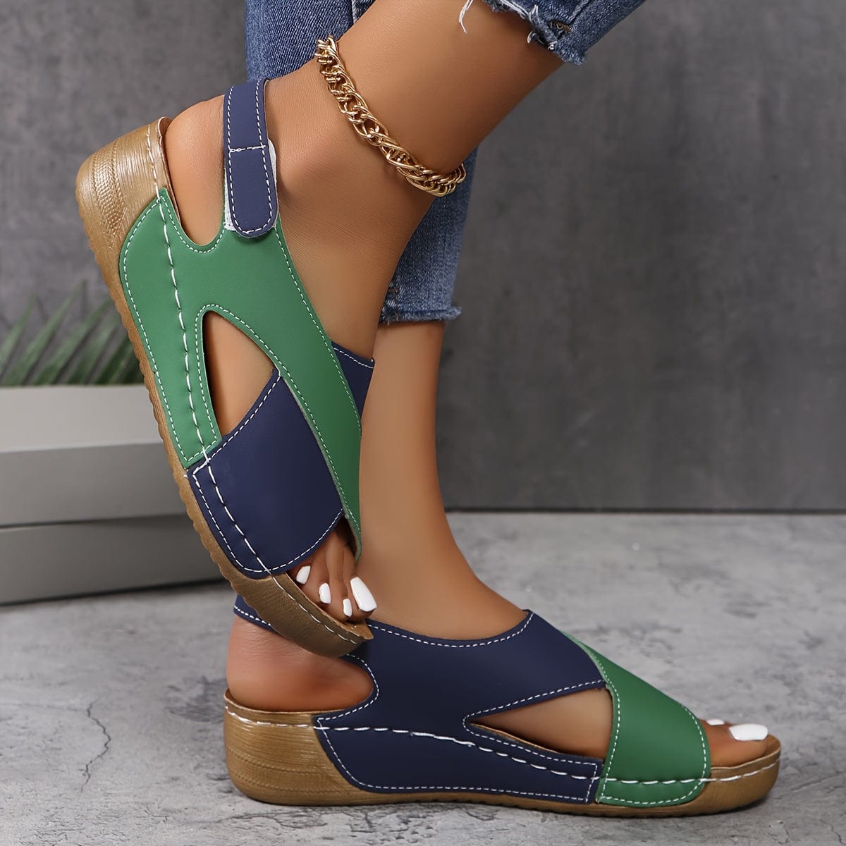 Primadon Damen Sandalen Tilda | orthopädische Keilsandalen für Damen komfort