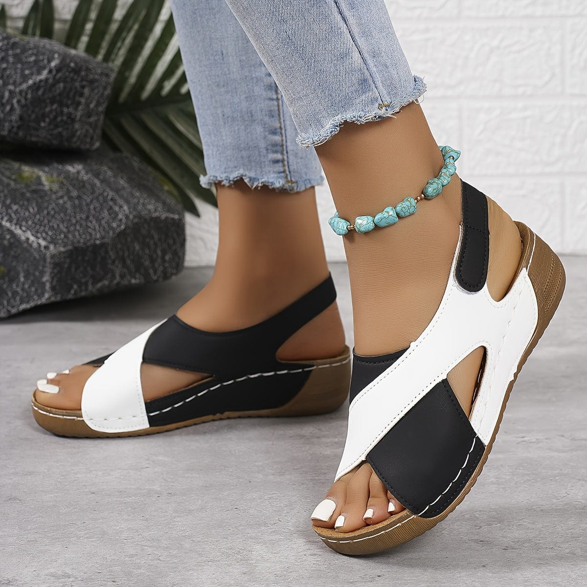 Primadon Damen Sandalen Tilda | orthopädische Keilsandalen für Damen komfort