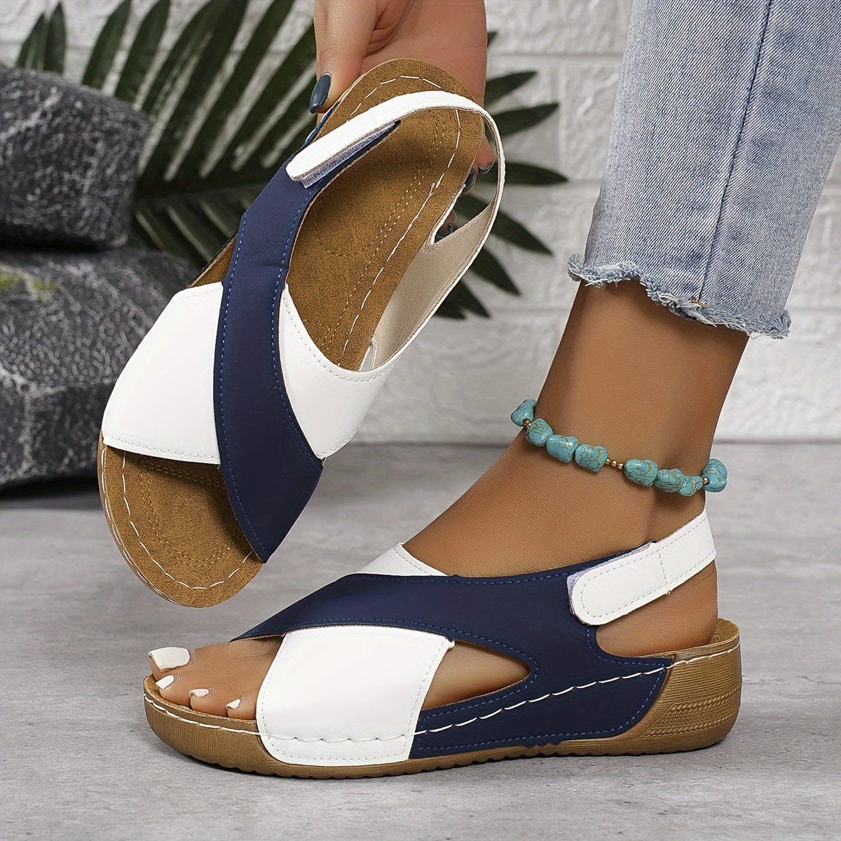 Primadon Damen Sandalen Tilda | orthopädische Keilsandalen für Damen komfort