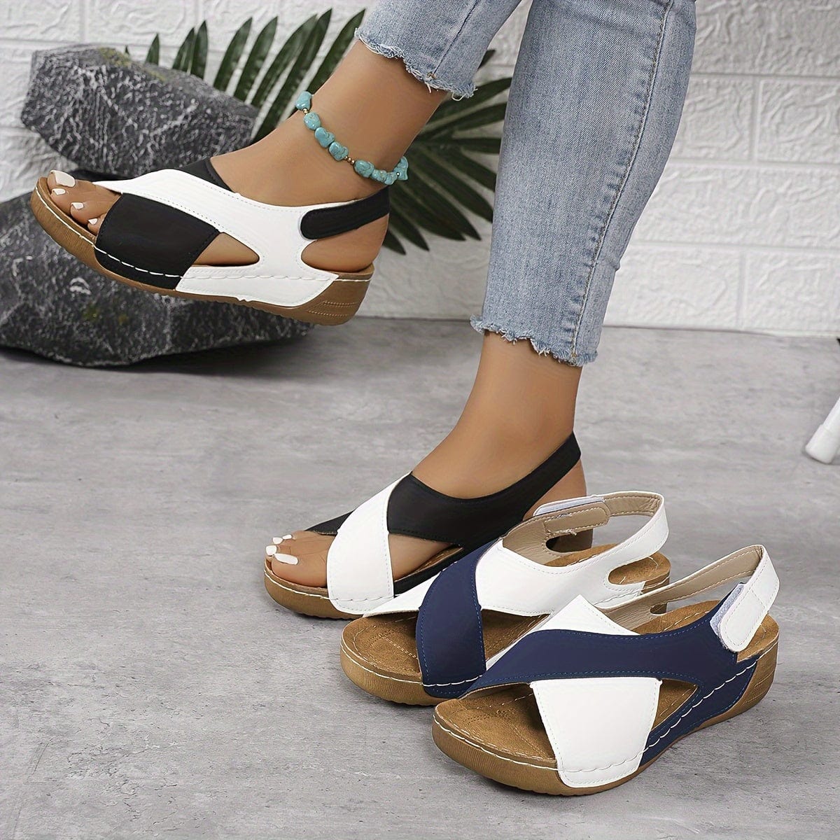 Primadon Damen Sandalen Tilda | orthopädische Keilsandalen für Damen komfort