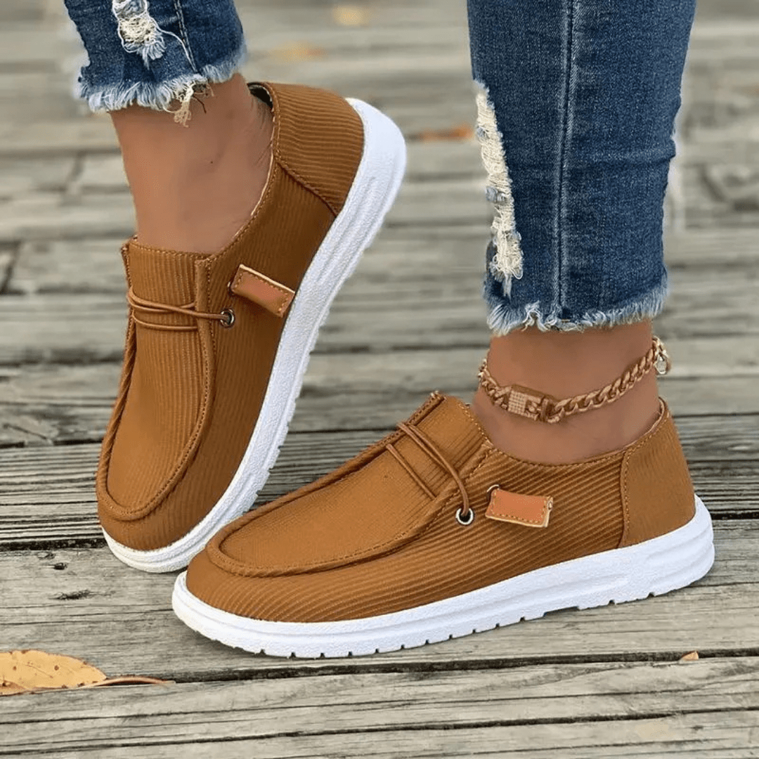Primadon Damen Schuhe Dunkel Braun / 36 Liv atmungsaktive Mokassin-Sneaker für Damen leicht