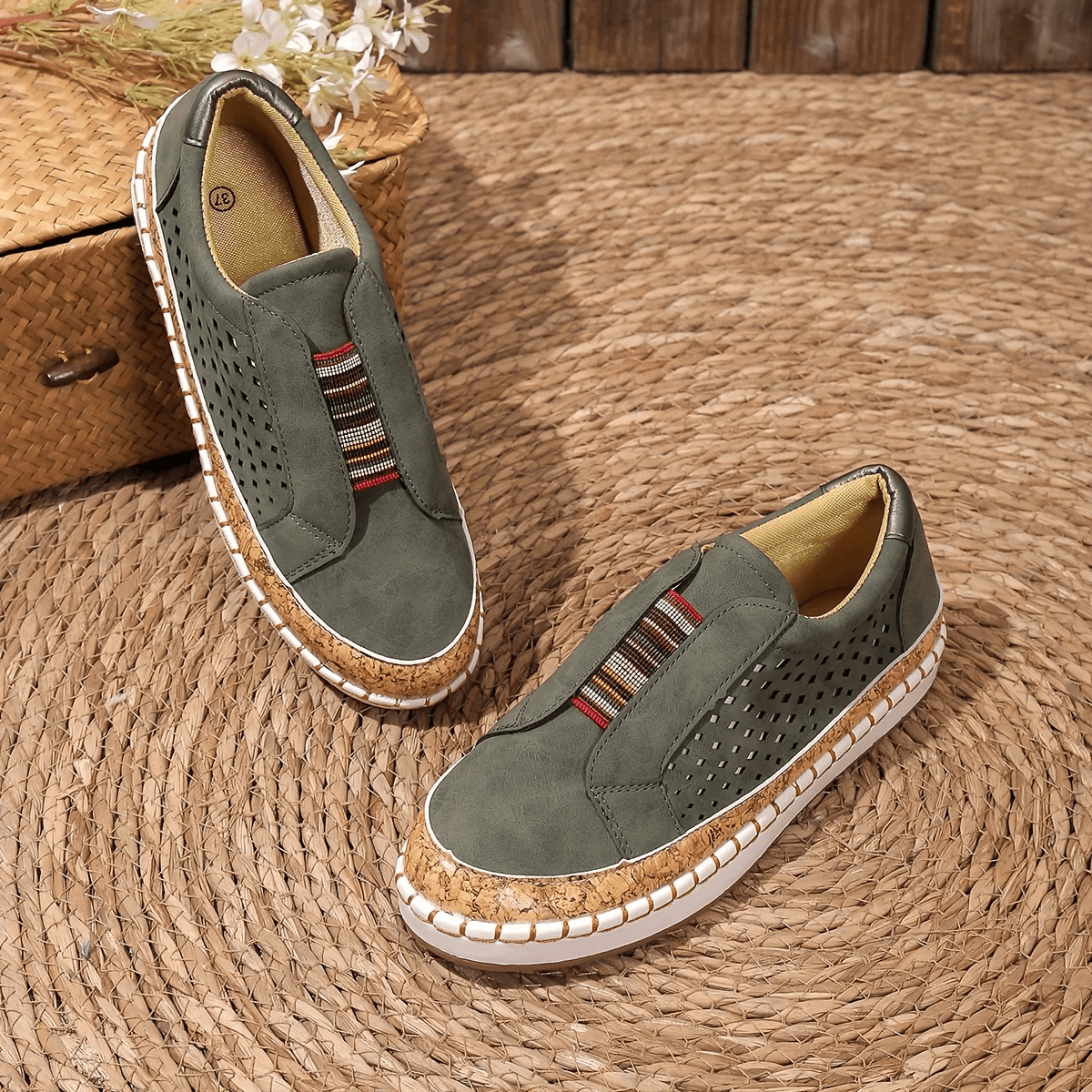 Primadon Damen Schuhe Grün / 35 Sola | orthopädische Schlupfschuhe für Damen atmungsaktiv