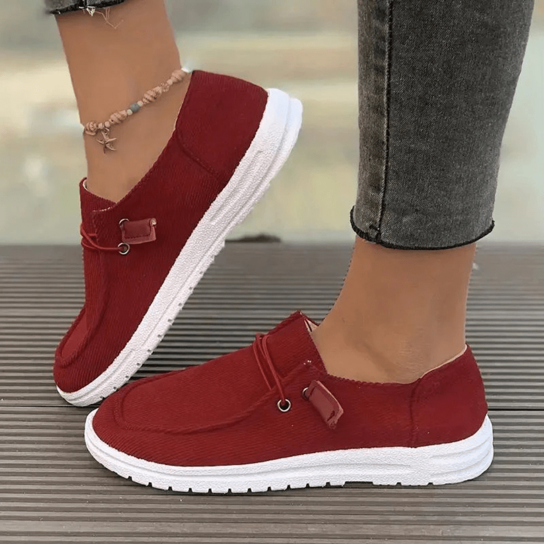 Primadon Damen Schuhe Rot / 36 Liv atmungsaktive Mokassin-Sneaker für Damen leicht
