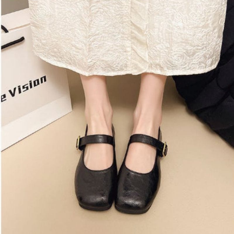 Primadon Damen Schuhe Schwarz / 35 Clara | Elegante Mary Jane Schuhe für Damen flach