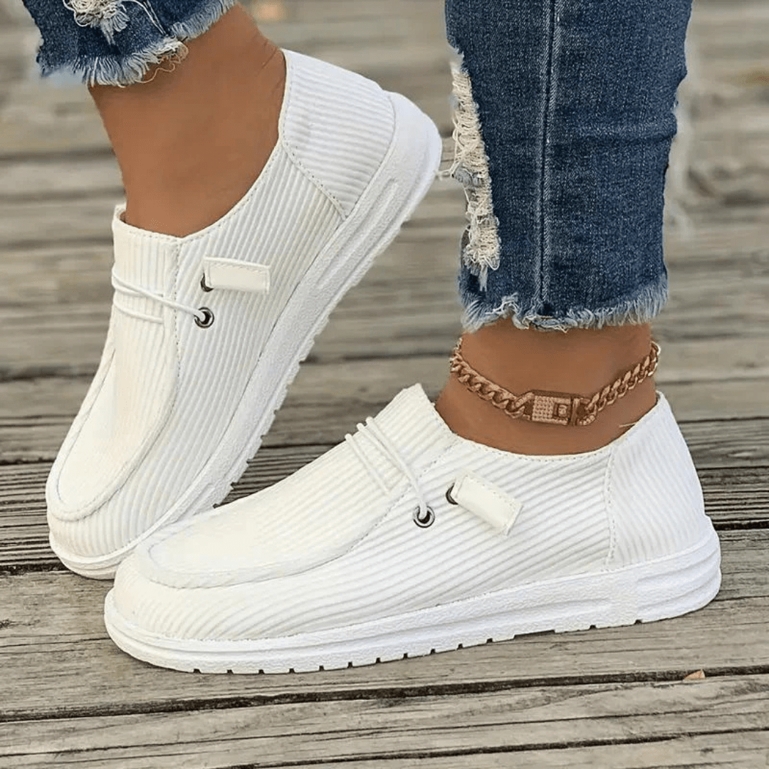 Primadon Damen Schuhe Weiß / 36 Liv atmungsaktive Mokassin-Sneaker für Damen leicht