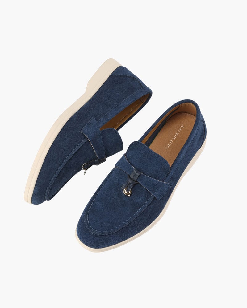 Primadon Damen Slipper Selene luxuriöse Kalbswildleder-Loafers für Damen bequem