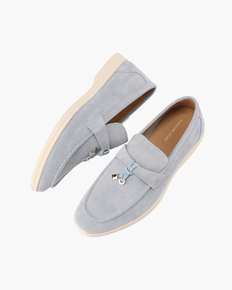 Primadon Damen Slipper Selene luxuriöse Kalbswildleder-Loafers für Damen bequem