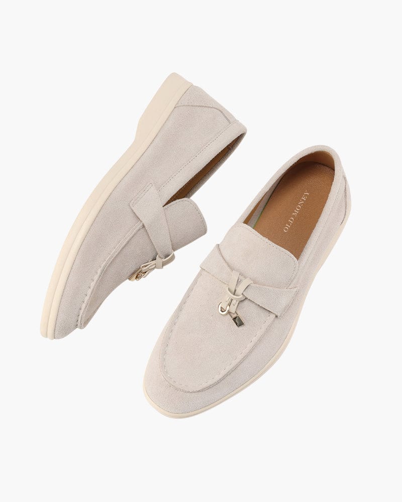 Primadon Damen Slipper Selene luxuriöse Kalbswildleder-Loafers für Damen bequem