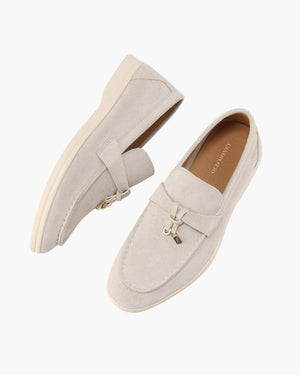 Primadon Damen Slipper Selene luxuriöse Kalbswildleder-Loafers für Damen bequem