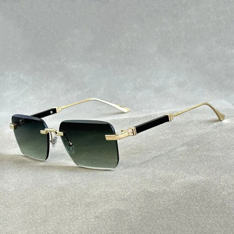 Primadon Damen Sonnenbrillen Grün Jaron elegante rimless Sonnenbrille für UV400