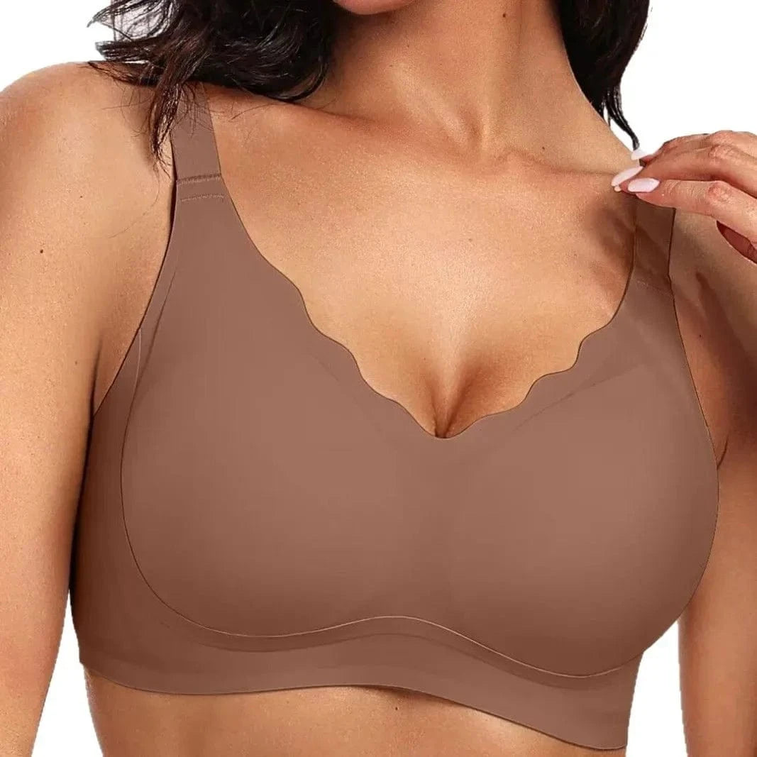 Primadon Damen Sport-BHs Braun / A Mira | nahtloses Bustier für Damen stützend