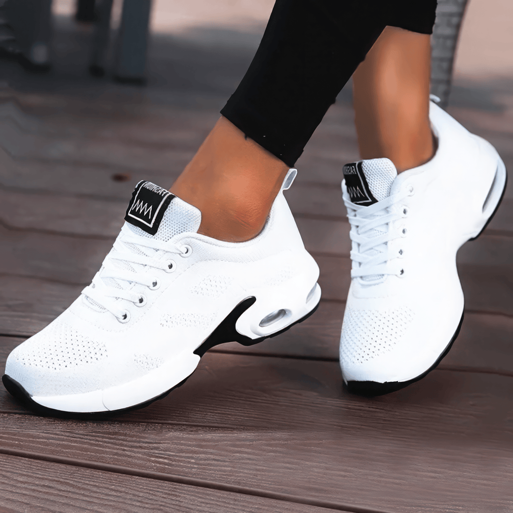 Primadon Damen Sportschuhe Weiß / 33 Tabea | atmungsaktive Sneakers für Damen orthopädisch