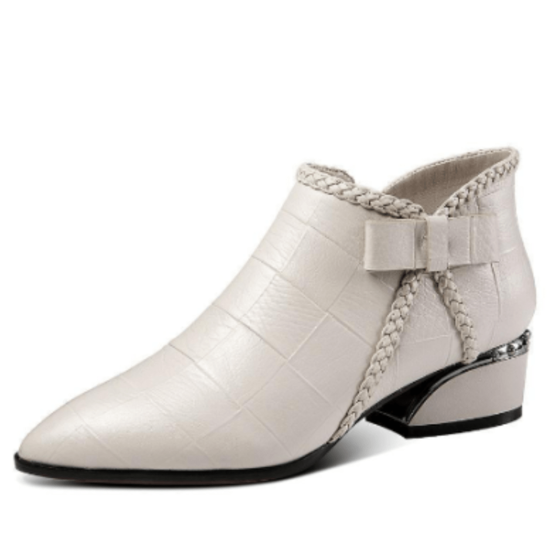 Primadon Damen Stiefeletten Beige / 35 Kira | elegante Kunstleder Schuhe für Damen knöchelhoch