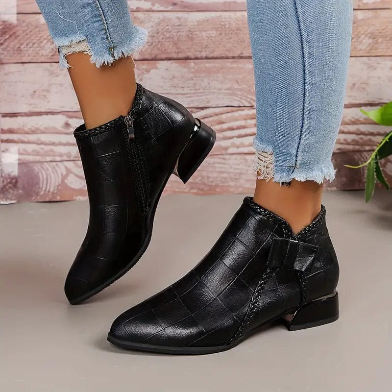 Primadon Damen Stiefeletten Kira | elegante Kunstleder Schuhe für Damen knöchelhoch