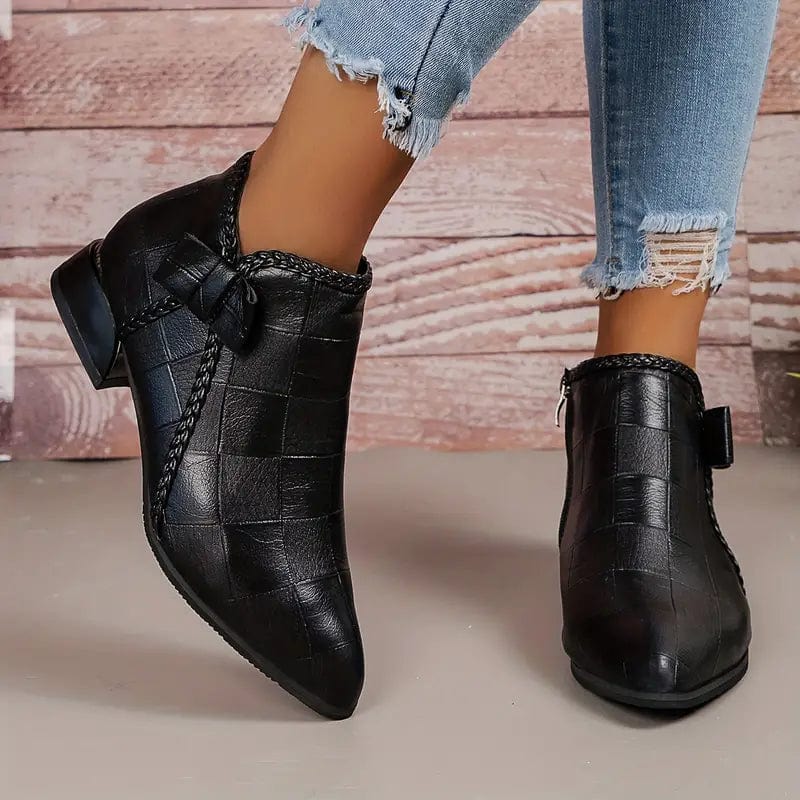 Primadon Damen Stiefeletten Kira | elegante Kunstleder Schuhe für Damen knöchelhoch