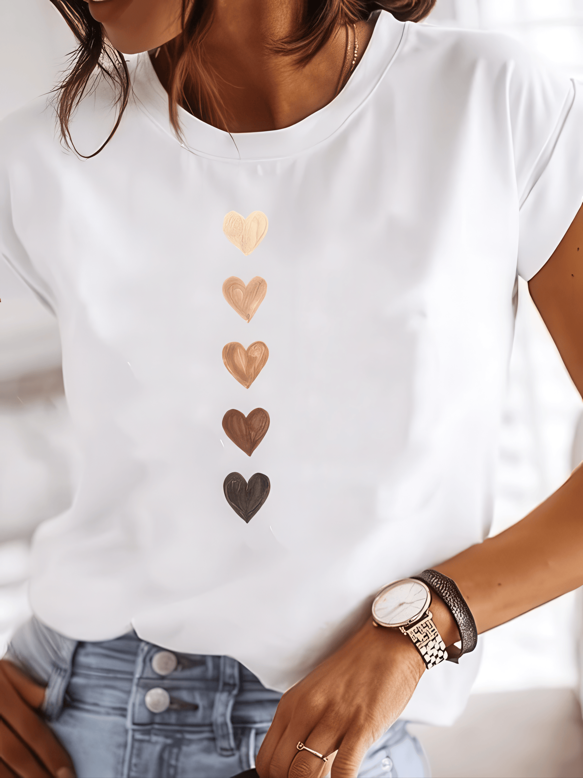 Primadon Damen T-Shirts Sophie | klassisches T-Shirt für Damen Baumwolle