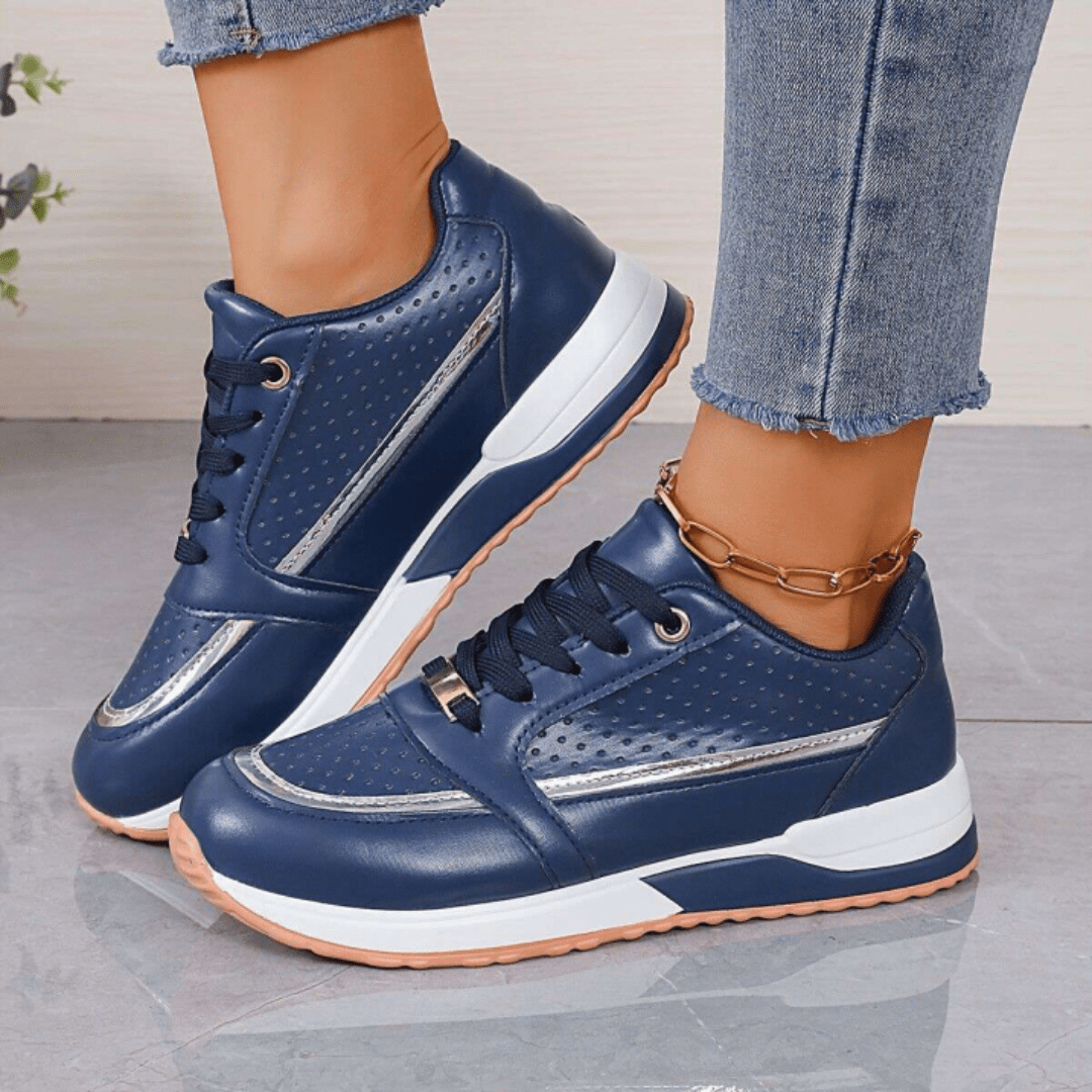 Primadon Damen Wanderschuhe Blau / 36 Lina | atmungsaktive Walkingschuhe für Damen bequem