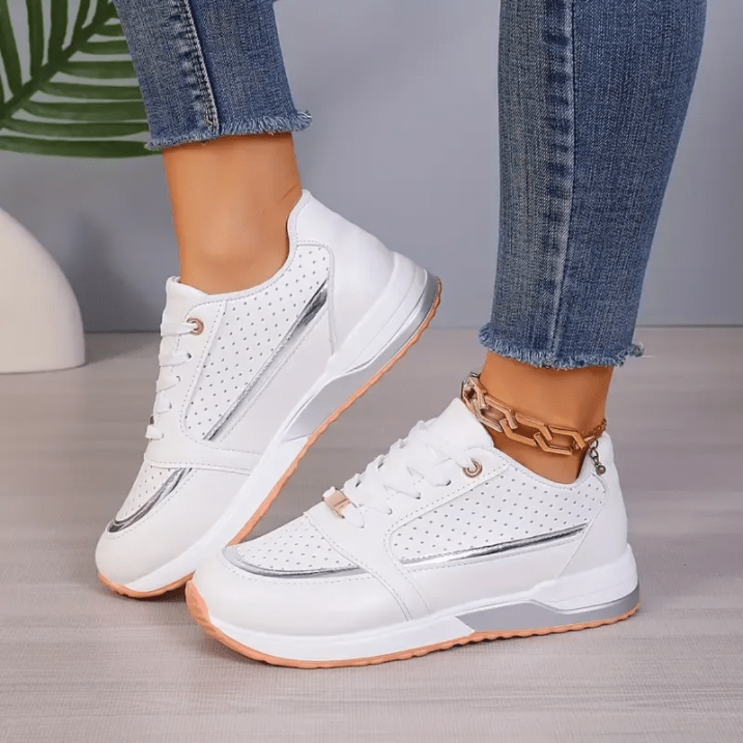 Primadon Damen Wanderschuhe Weiß / 36 Lina | atmungsaktive Walkingschuhe für Damen bequem