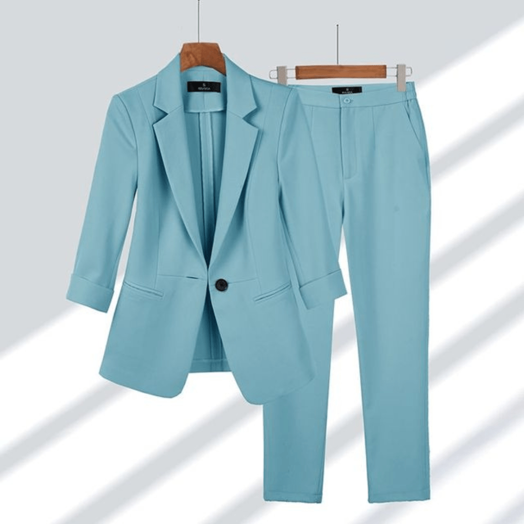 Primadon Damenanzüge Blau / M Élina | eleganter Hosenanzug für Damen Büro