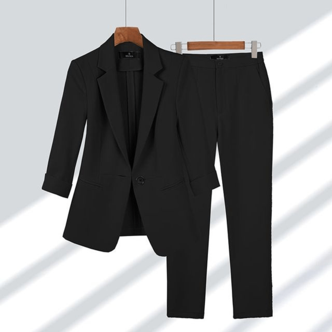 Primadon Damenanzüge Schwarz / M Élina | eleganter Hosenanzug für Damen Büro