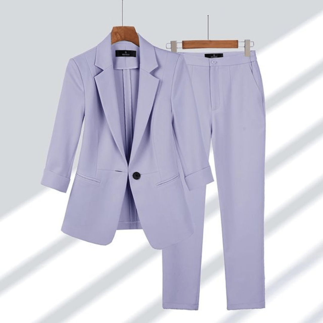 Primadon Damenanzüge Violett / M Élina | eleganter Hosenanzug für Damen Büro