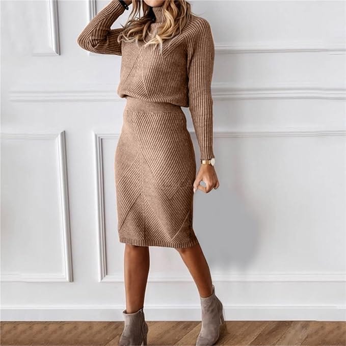 Primadon Damenbekleidung Braun / S Elegantes Twinset Damen aus hochwertiger Polyestermischung vielseitig und bequem