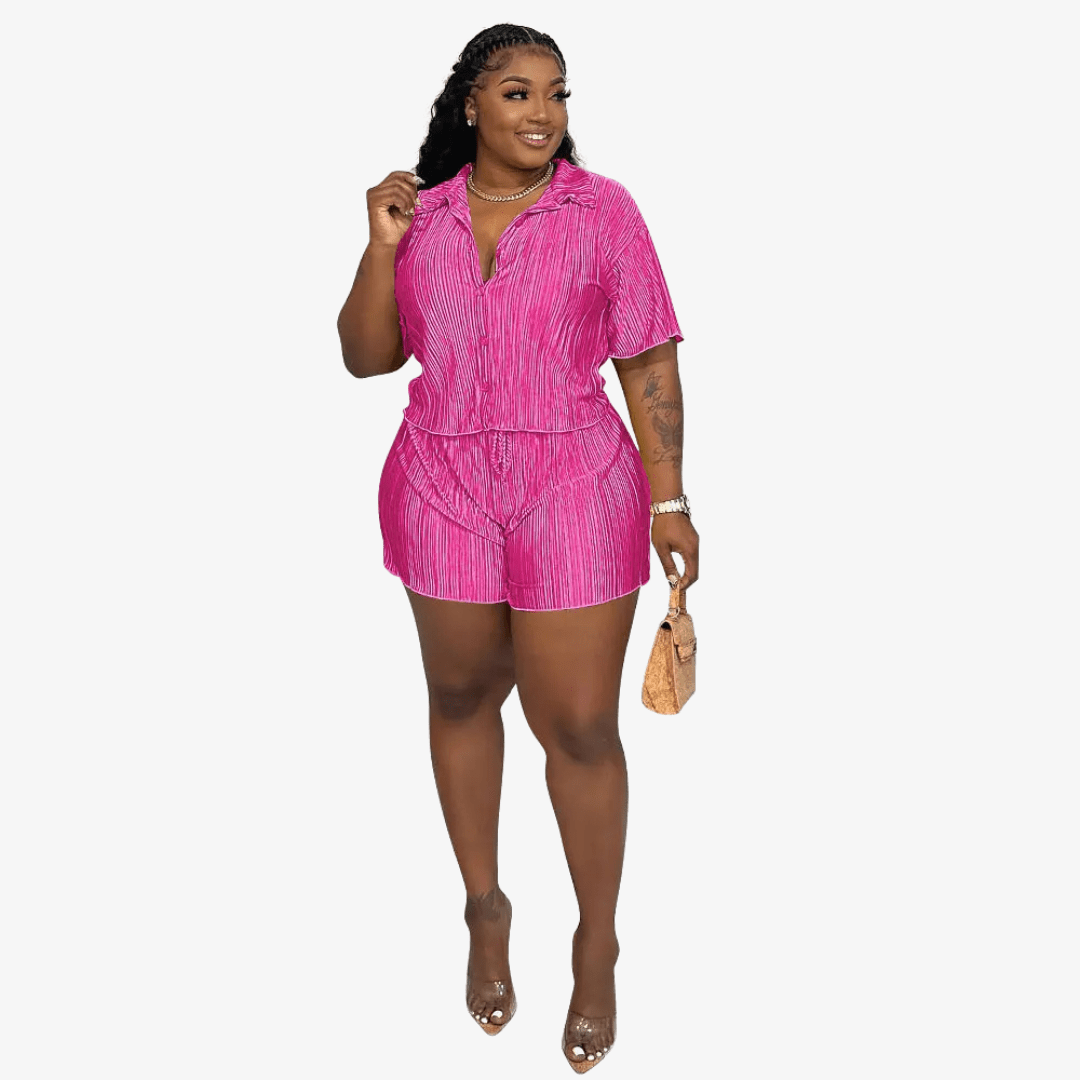 Primadon Damenbekleidung Clara | lässiges Faltenblusen-Set für Damen Sommer