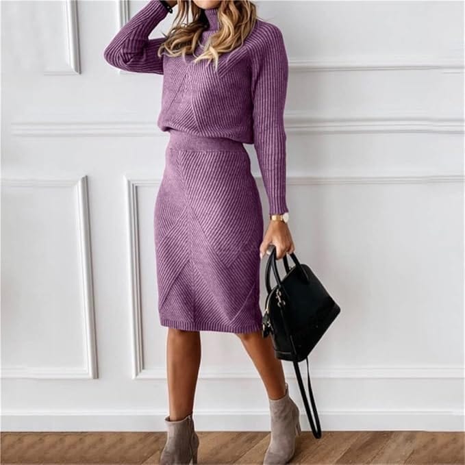 Primadon Damenbekleidung Flieder / S Elegantes Twinset Damen aus hochwertiger Polyestermischung vielseitig und bequem