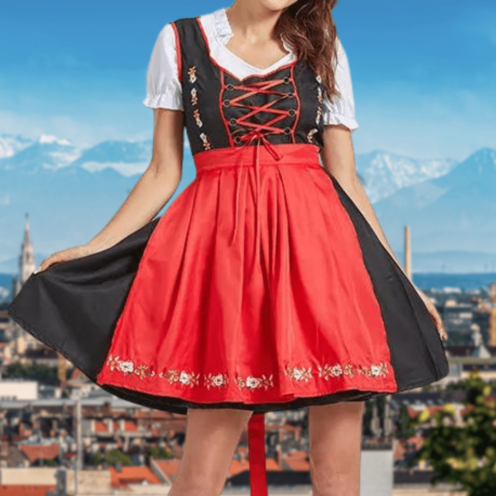 Primadon Damenbekleidung XS Sia | Elegante Trachtenbluse für Damen mit Schürze