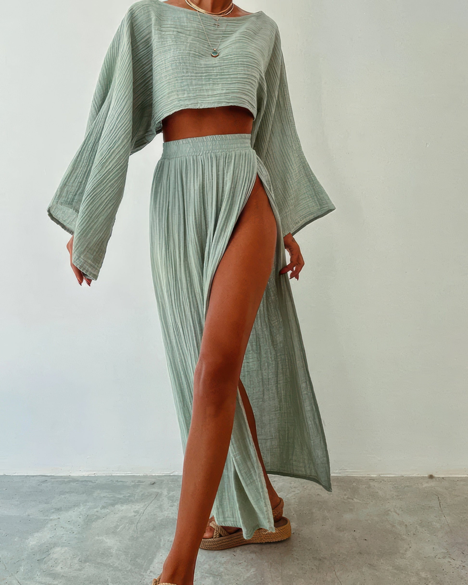 Primadon Damenbekleidungssets Grün / S Elvira elegantes Twinset für Damen normal geschnitten