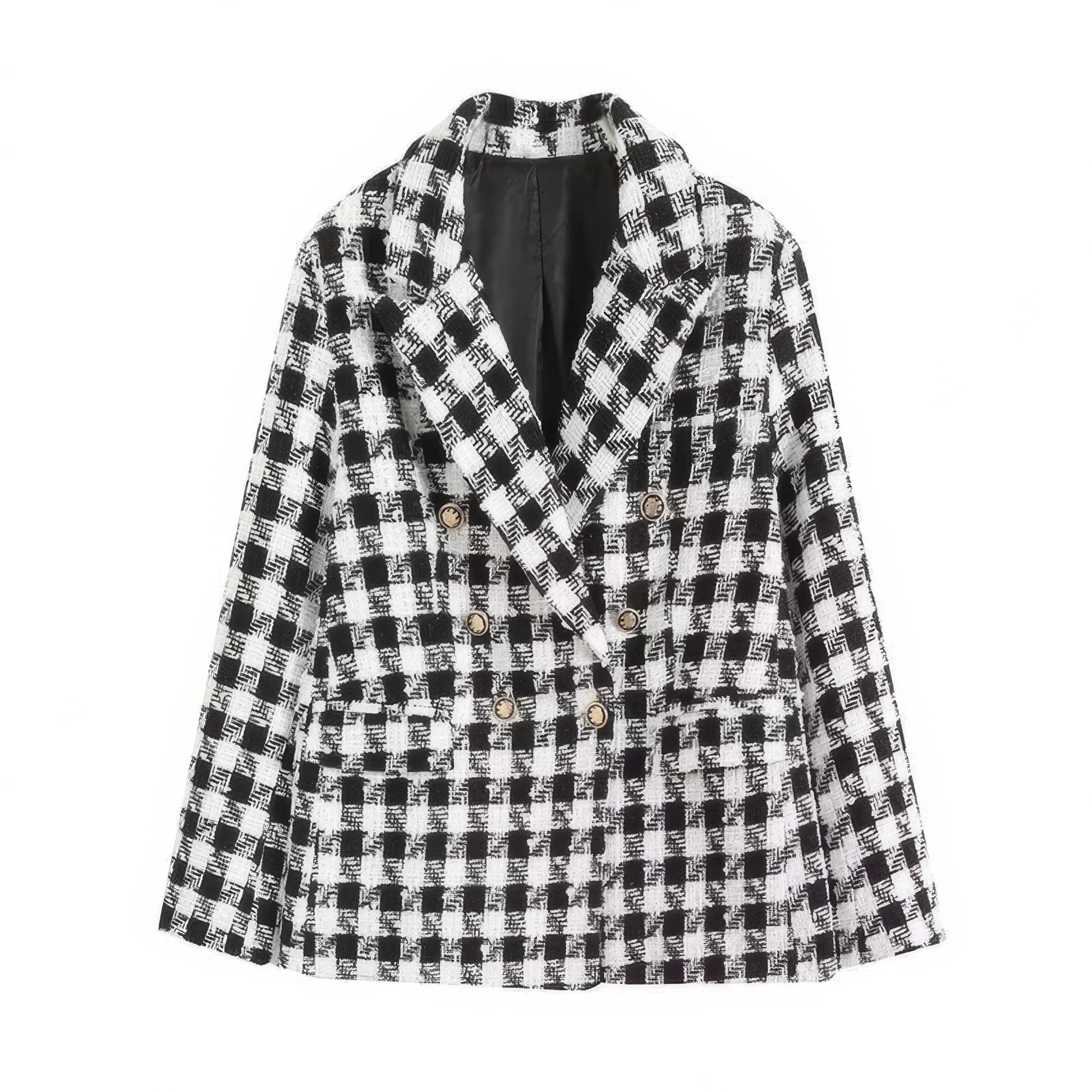 Primadon Damenblazer Grau kariert / XS Léane eleganter Tweedblazer für Damen tailliert