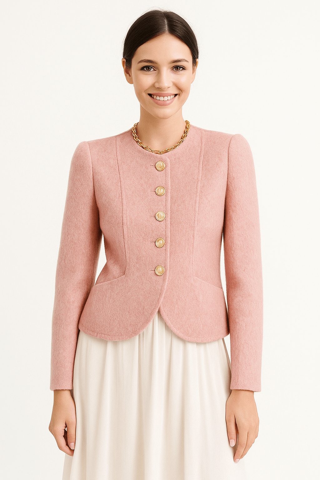 Primadon Damenblazer Rosa / S Isalie taillierter Baumwollblazer für Damen warm