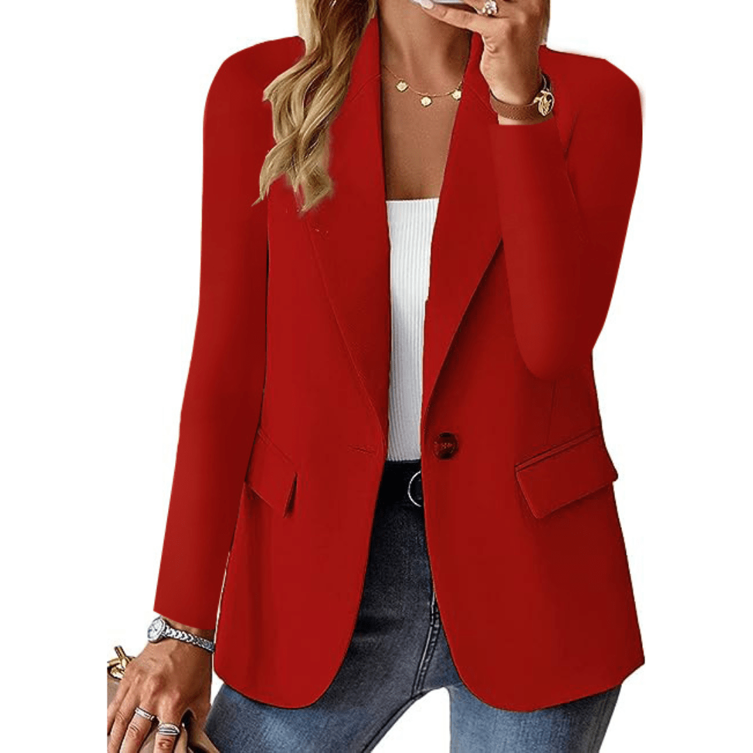 Primadon Damenblazer Rot / S Elira | eleganter Damenblazer tailliert atmungsaktiv
