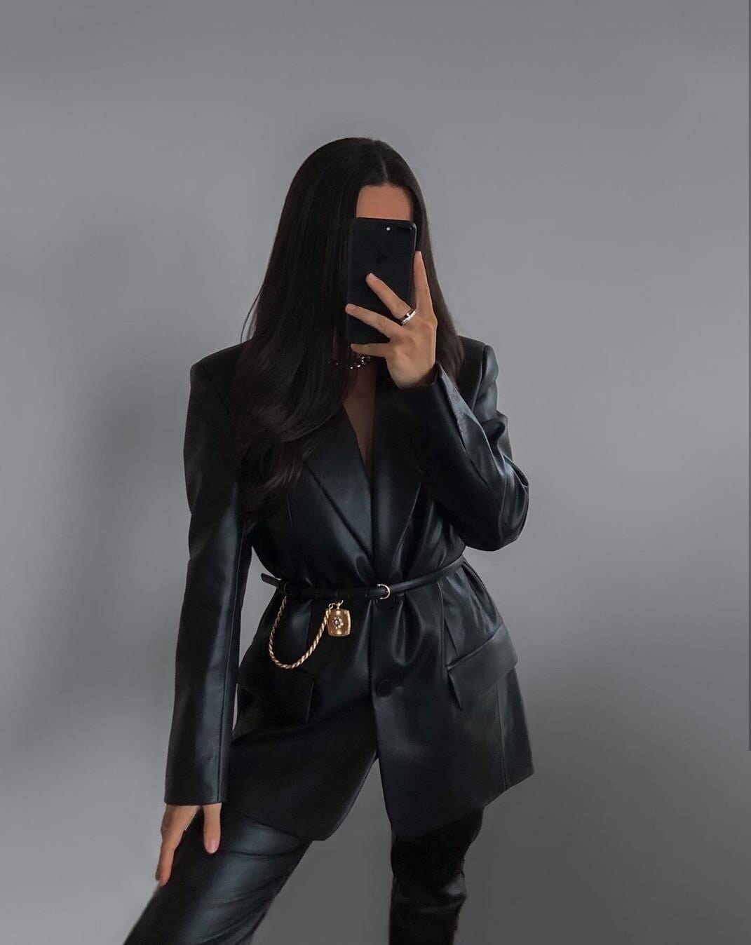 Primadon Damenblazer Vela Damen Blazer | Vielseitig, Eleganter Jersey, Schwarz