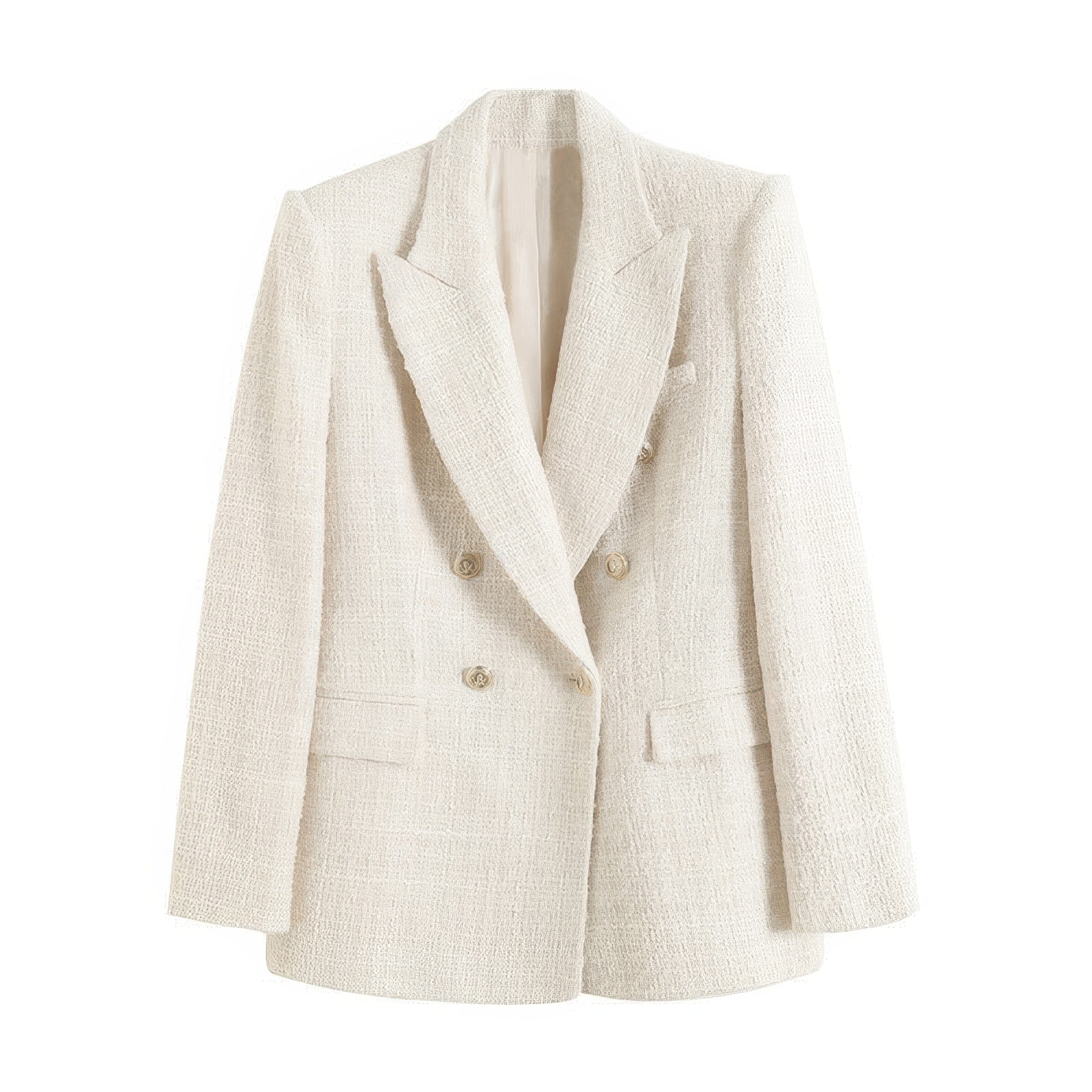Primadon Damenblazer Weiß / XS Léane eleganter Tweedblazer für Damen tailliert