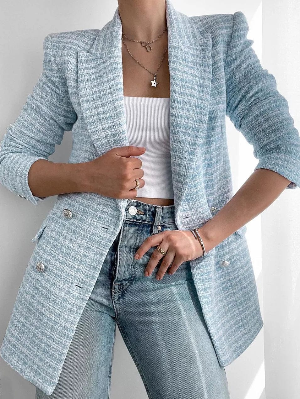 Primadon Damenblazer XS Elena Damen Blazer | Weicher Tweed, Trendy Stil