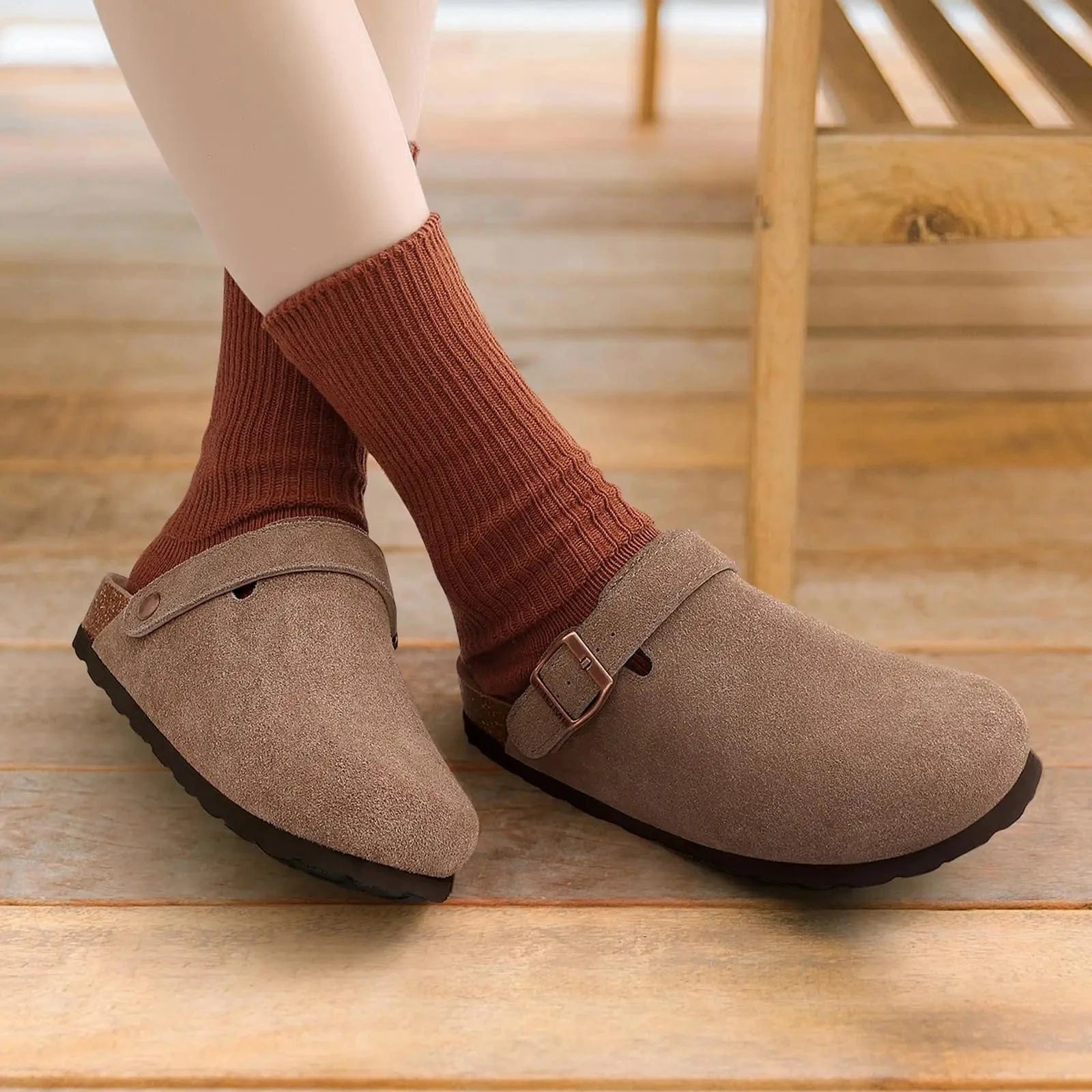 Primadon Damenclogs Livia elegante Clogs für Damen Wildleder